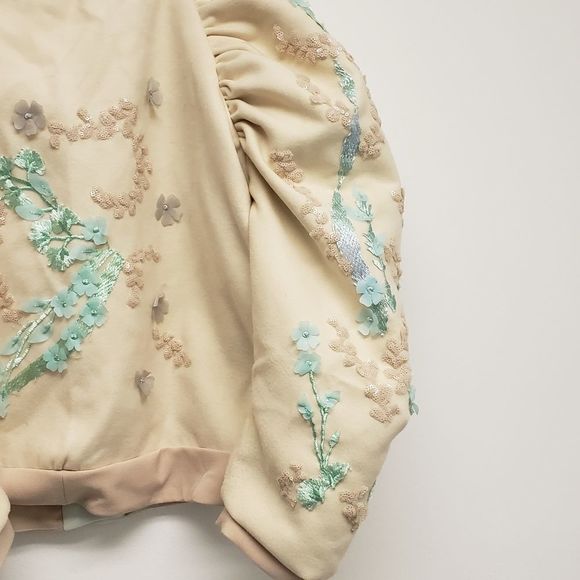 Hanna Herrera Leg of Mutton Glitzy Bomber Jacket - Picture 14 of 15